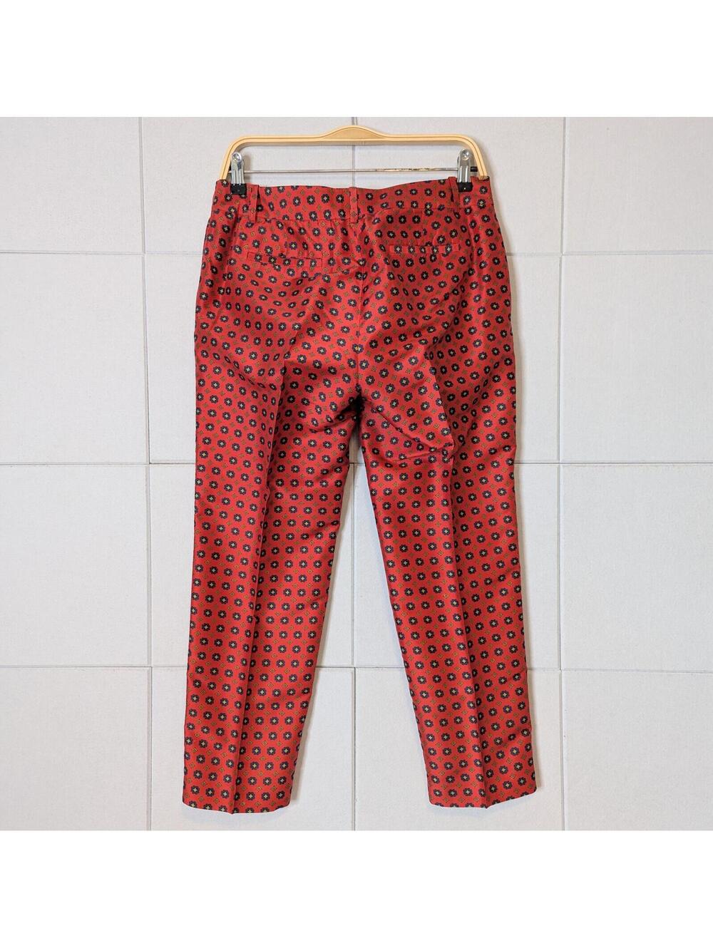 J. Crew Collection 100% silk medallion print ankle pants - Picture 3 of 8